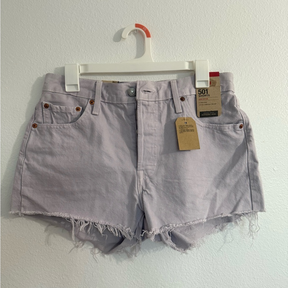 Levi's Women's 501 Frayed Hem Shorts - Lavender